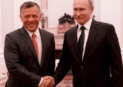 ملك الأردن يزور موسكو لبحث القضية الفلسطينية وأزمة سوريا