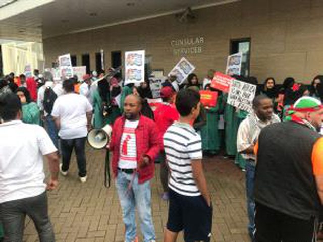 تظاهرة في جوهانسبورغ دعماً لفلسطين