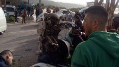 مصرع شخصين واصابة 3 اخرين في حادث سير مروع غرب سلفيت(فيديو)