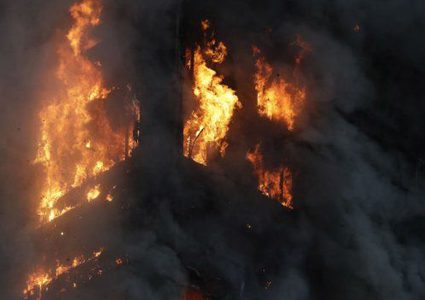 حريق ضخم وسط لندن