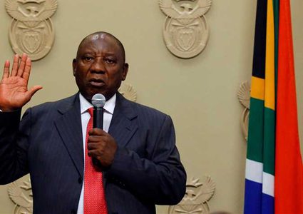 الرئيس يهنئ بانتخاب رئيس جنوب افريقيا