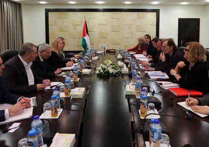 رصاص تبحث مع وفد أوروبي المقترح الفلسطيني لأولويات الشراكة الفلسطينية الأوروبية
