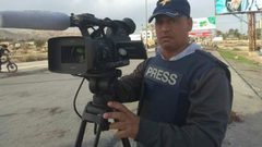 اصابة الصحفي أبو نعمة خلال تغطيته للمواجهات في أريحا