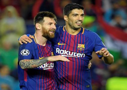 %61 من أهداف برشلونة بقدم ميسي وسواريز