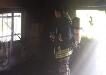 حريق في منزل غرب جنين