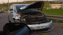 حادث سير بين 3 مركبات في قلقيلية