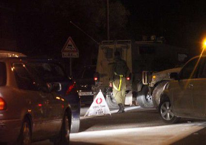 قوات الاحتلال تنصب حاجزا عسكريا على شارع نابلس جنوب جنين