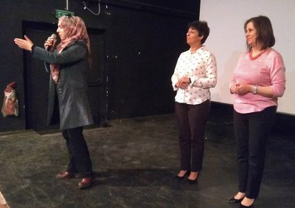 ثقافة جنين: فيلم "نائلة والانتفاضة" في مسرح الحرية.