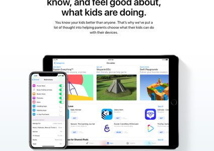 آبل تطلق "صفحة عائلية" للتحكم في استخدام الأطفال لمنتجاتها