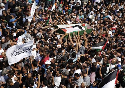 جماهير خان يونس تشيع الشهيد سمور