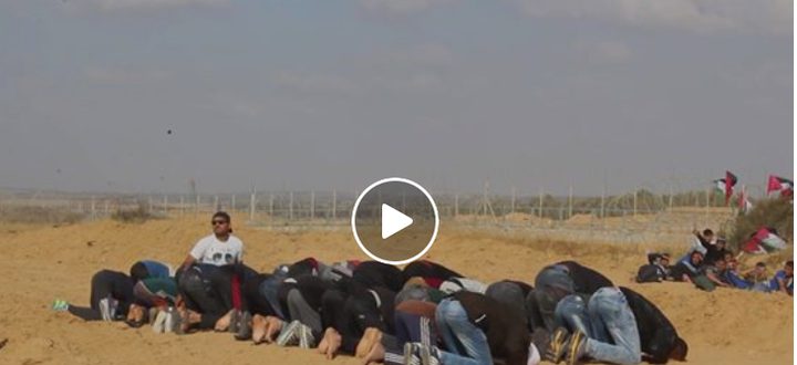 شاهد بالفيديو: لحظة قنص الاحتلال لشاب أثناء تأدية الصلاة