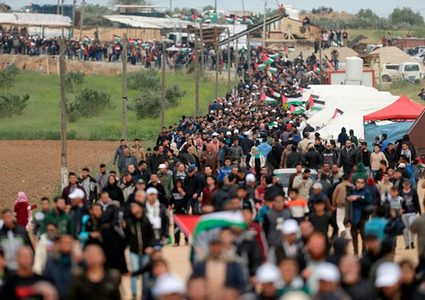 مسيرات العودة مستمرة لليوم الـ5.. اصابات على الحدود