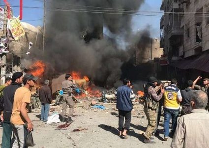 مقتل 8 مدنيين وإصابة 20 آخرين إثر تفجير سيارة مفخخة بمدينة الباب