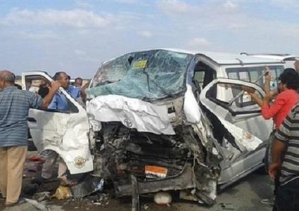 إصابة 25 مواطنا في حادث تصادم سيارتين بالفيوم