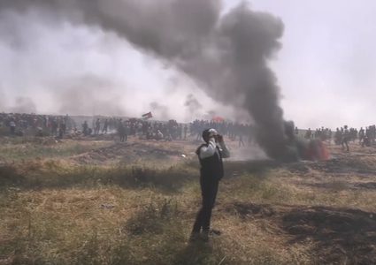 إطارات مشتعلة في جمعة "الكوشوك" بقطاع غزة (فيديو)