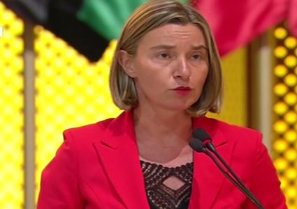 موغريني تؤكد على الحل السياسي للأزمة السورية وعلى مبدأ حل الدولتين للقضية الفلسطينية