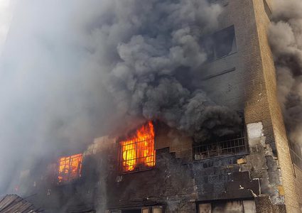 إصابة مواطنة إثر حريق اندلع في نابلس