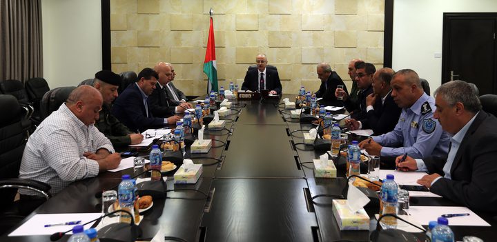 الحمد الله يترأس اجتماعا لقادة المؤسسة الامنية للاطلاع على اخر التطورات