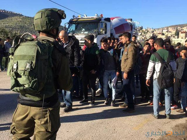 قوات الاحتلال تهاجم طلبة من مدرسة اللبن- الساوية جنوب نابلس