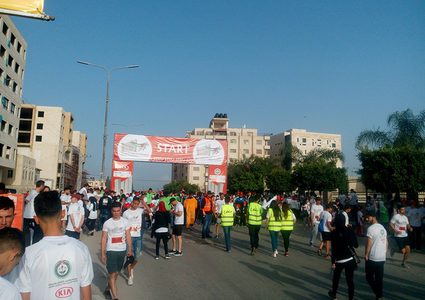 بالفيديو .. انطلاق ماراثون نابلس "من حاجز لحاجز"