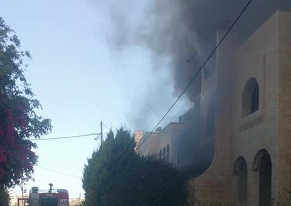 احتراق منزل في الجابريات-جنين
