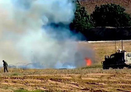 اندلاع حرائق شرق جحر الديك وسط قطاع غزة بفعل الطائرات الورقية