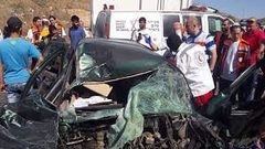 اصابتان احداهما خطيرة في حادث سير