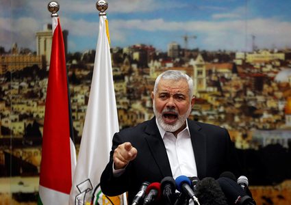 هنية يدعو لتشكيل "جبهة عربية إسلامية" لحماية فلسطين ويشيد بالموقف التركي