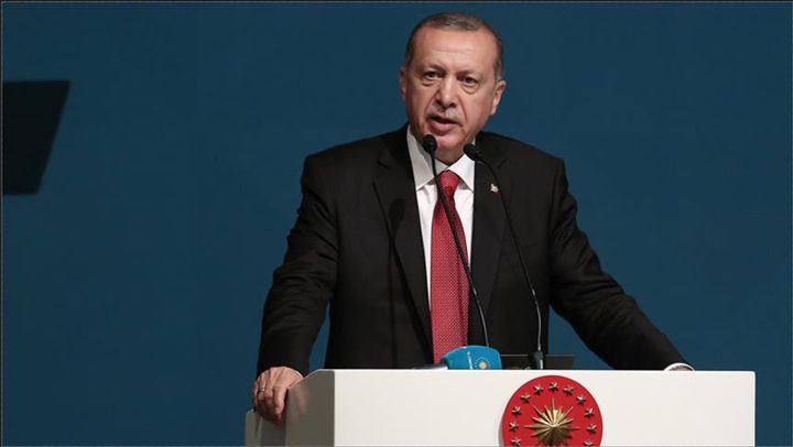 أردوغان: يد أمريكا تلطخت بالدم الفلسطيني ودولة الإحتلال تمارس "الإرهاب"