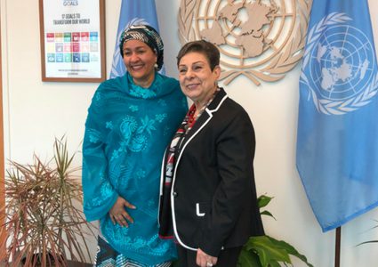 عشراوي تبحث مع نائب الأمين العام للأمم المتحدة الوضع الخطير في فلسطين