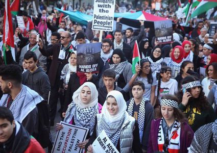 مظاهرات في مدن ايطالية تضامنا مع فلسطين