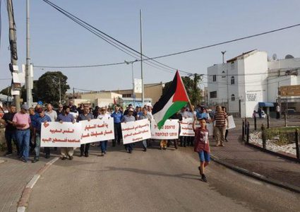 مظاهرة في "جديدة المكر" شرق عكا نصرة لغزة والقدس