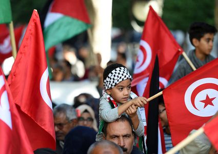 وقفة تضامن مع الشعب الفلسطيني في تونس