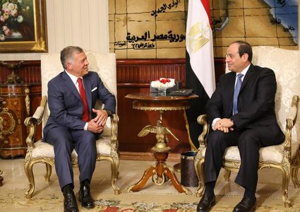 السيسي والملك عبد الله يؤكدان أن تمكين الشعب الفلسطيني من نيل حقوقة يجب أن يكون على رأس أجندة المجتمع الدولي