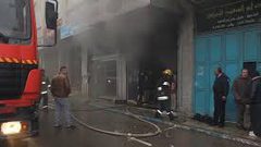 اندلاع حريق  بعمارة سكنية في نابلس(فيديو)