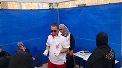 الهلال الاحمر يعزز جاهزيته لتقديم العلاج للمصلين