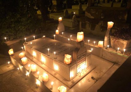 في الذكرى 11 لاستشهاده .. نابلس تضيء الشموع على ضريح الشهيد رامي شناعة