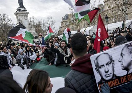 المئات يتظاهرون في فرنسا ضد زيارة نتنياهو