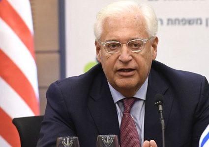 فريدمان إلى واشنطن لبحث “صفقة القرن”