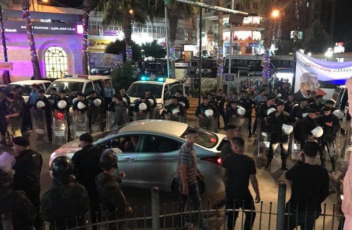 عناصر الأمن تنتشر في شوارع رام الله