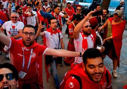 رغم الهزيمة مشجعو تونس احتفلوا (صور)