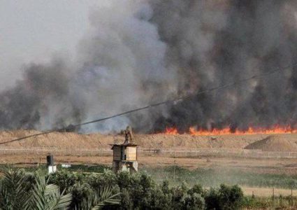 5 حرائق بمستوطنات "غلاف غزة" بفعل طائرات وبالونات حارقة