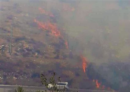 حريق كبير في أحراش السويطات بجنين