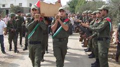 جنين: جنازة عسكرية في وداع شهداء الأمن الوطني