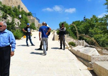 مقدسيون يواصلون حملتهم التطوعية بمقبرة باب الرحمة الملاصقة للأقصى