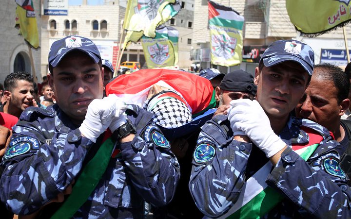 تشييع شهيدي الأمن الوطني في نابلس