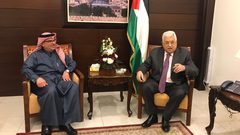 الرئيس يلتقي العمادي في رام الله