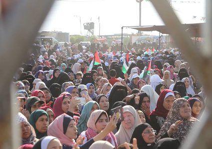 إصابة 134 مواطناً على حدود غزة في المسيرة النسوية