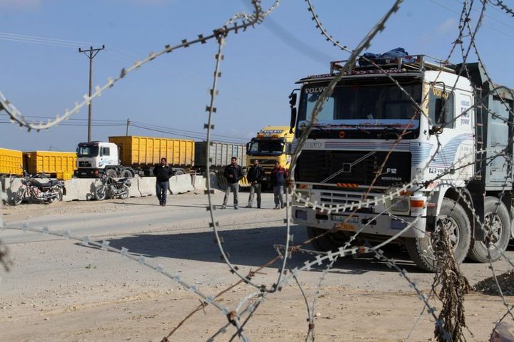 قرار اسرائيلي جديد بمنع ادخال معظم السلع الى قطاع غزة