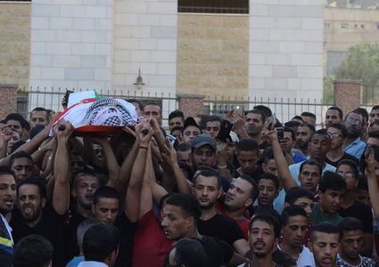 جماهير نابلس تشيع جثمان الشهيد مرشود